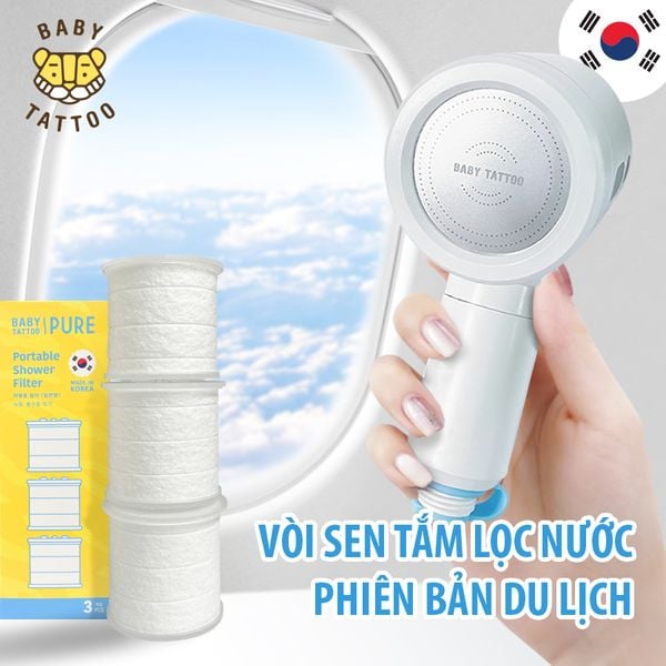  Bộ Lõi Lọc Thay Thế Cho Vòi Sen Tắm Lọc Nước, Khử Khuẩn, Khử Clo Hàn Quốc Bản Mini, Du Lịch 