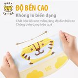  BABY TATTOO Yếm Ăn Dặm Cho Bé Chất liệu Silicone Mềm Mại Cao Cấp Có Máng Hứng Lớn 