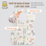  Yếm Ăn Dặm Cho Bé Có Máng Hứng BABY TATTOO, Yếm Vải Sử Dụng 1 Lần Tiện Lợi, Hộp 20 Cái 