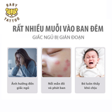  BABY TATTOO Combo Máy Xông Và Tinh Dầu Đuổi Muỗi Không Mù Không khói 