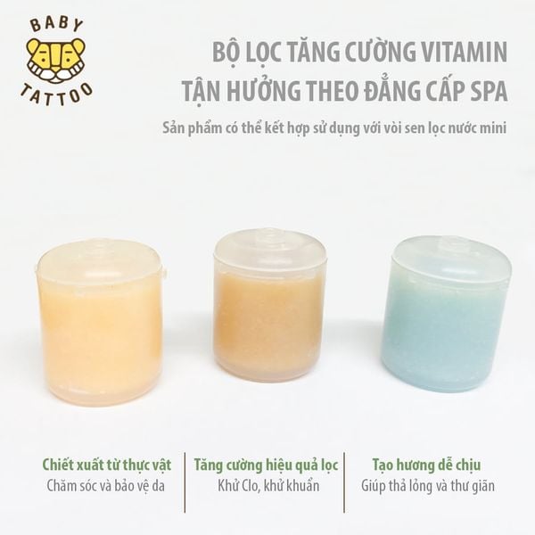  Bộ Lõi Lọc Vitamin Hương Thơm Hàn Quốc Phiên Bản Mini Du Lịch, Giúp Lọc Nước, Khử Clo, Chăm Sóc, Bảo Vệ Da 