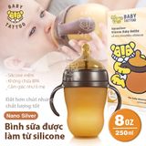  Bình Sữa Silicone Cho Bé, Bình Sữa Cầm Tay, Ti Mềm Độ Đàn Hồi Cao 