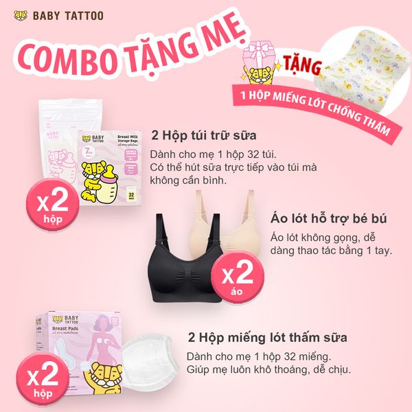  [TẶNG 1 MIẾNG LÓT CHỐNG THẤM] Combo Sản Phẩm Thiết Yếu, Chăm Sóc Cho Mẹ Mới Sinh 