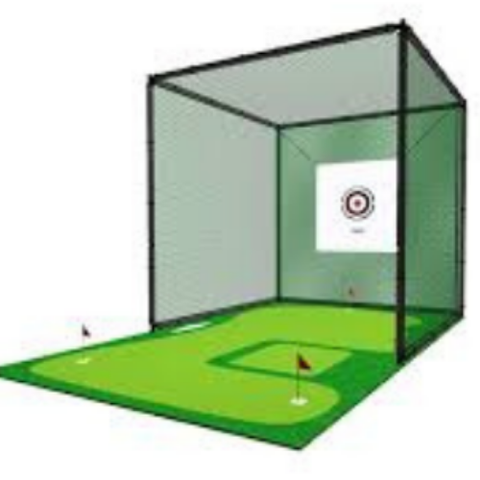 [Combo3] Khung  tập golf, thảm  golf swing tích hợp thảm putting 3 lỗ  kích thước 3x5m, hồng tâm