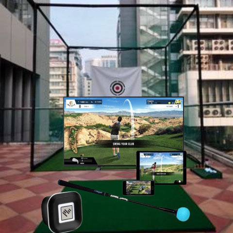[Khung Golf 3D] Khung lưới tập golf 3x3x3m, thảm tập golf swing  kết hợp thiết bị chơi golf 3D thương hiệu Phigolf Hàn Quốc