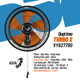  [MỚI 2024] Quạt treo bán công nghiệp ASIA TURBO X - 80W - Bảo hành 24 tháng 