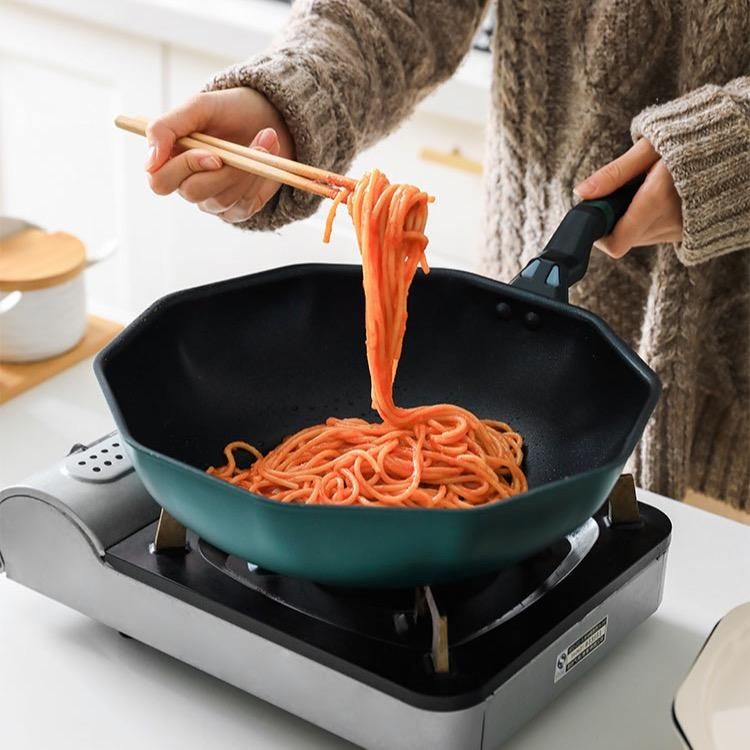 Chảo chống dính bát giác phong cách Nhật, thiết kế thông minh, dùng cho mọi loại bếp, size 30cm