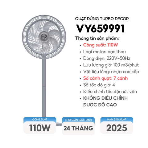 Quạt đứng ASIAVINA Turbo Decor VY659991
