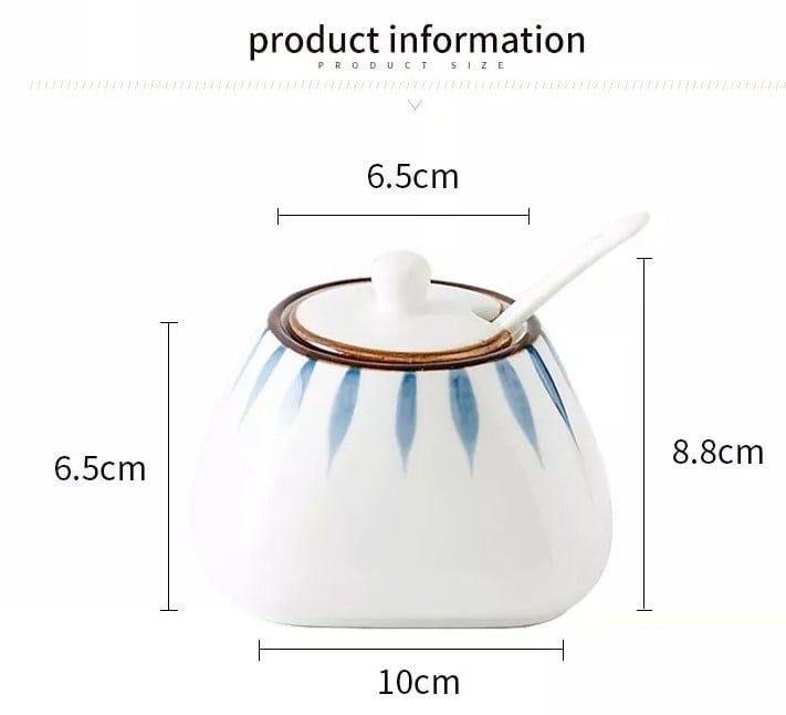 Bộ bình, hũ đựng gia vị phong cách Nhật, có đế gỗ (3 món)
