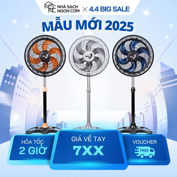[Mẫu mới 2025] Quạt đứng ASIAVINA TURBO PLUS 90W 6 cánh