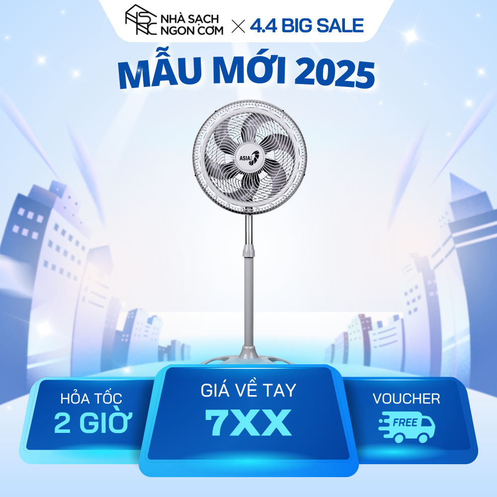[Mẫu mới 2025] Quạt đứng ASIAVINA TURBO PLUS 90W 6 cánh