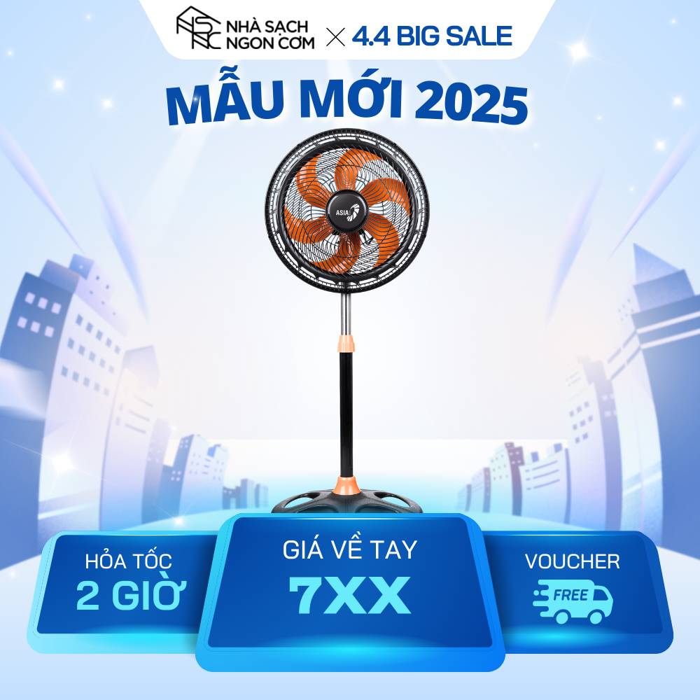 [Mẫu mới 2025] Quạt đứng ASIAVINA TURBO PLUS 90W 6 cánh