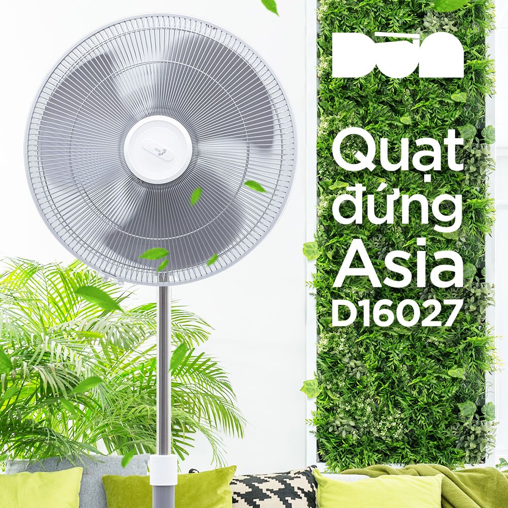  [Asia] - Quạt Đứng Cao Cấp Asia D16027-XVO (Màu Xám - không remote) 