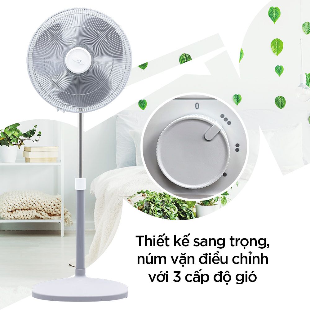 [Asia] - Quạt Đứng Cao Cấp Asia D16027-XVO (Màu Xám - không remote)