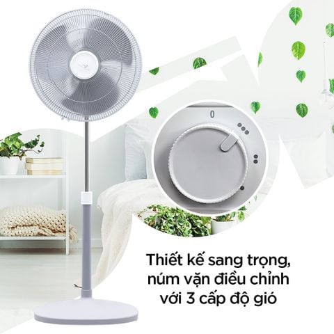 [Asia] - Quạt Đứng Cao Cấp Asia D16027-XVO (Màu Xám - không remote)