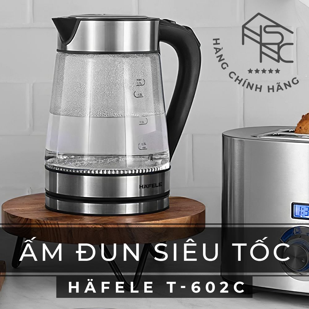 Ấm đun nước mặt kính 1.7L Hafele T-602C