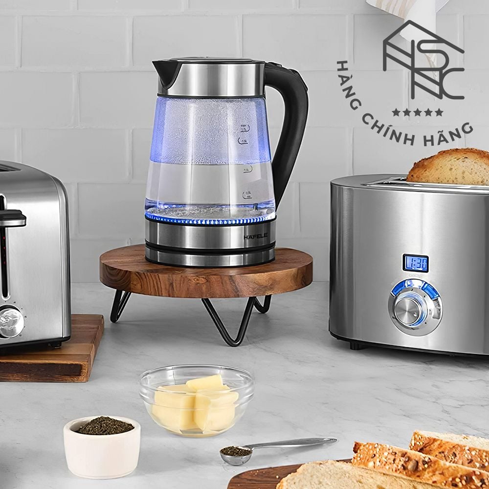Ấm đun nước mặt kính 1.7L Hafele T-602C