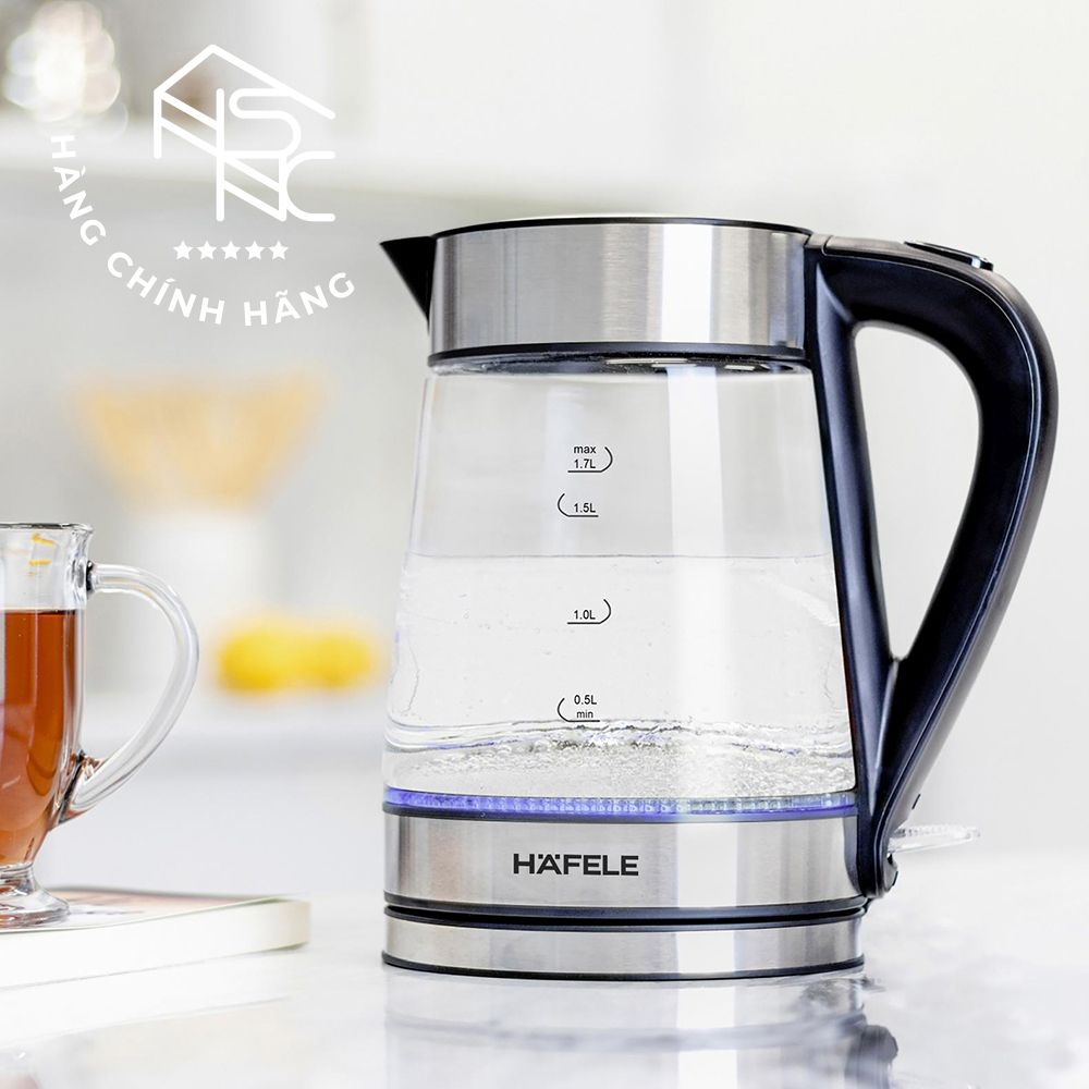 Ấm đun nước mặt kính 1.7L Hafele T-602C