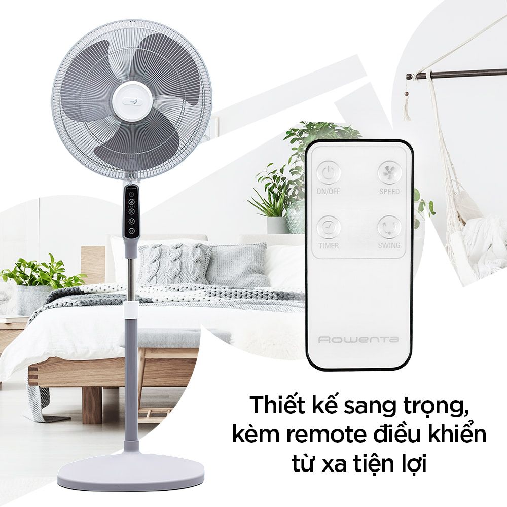 Asia] - Quạt đứng cao cấp Asia D16028-XVO (Màu xám - Có remote) – Nhà sạch ngon cơm