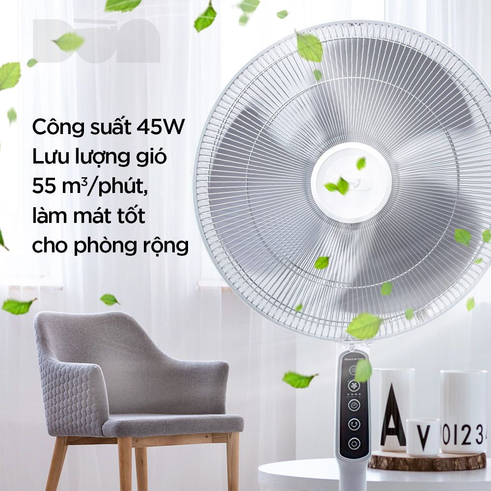 [Asia] - Quạt đứng cao cấp Asia D16028-XVO (Màu xám - Có remote)