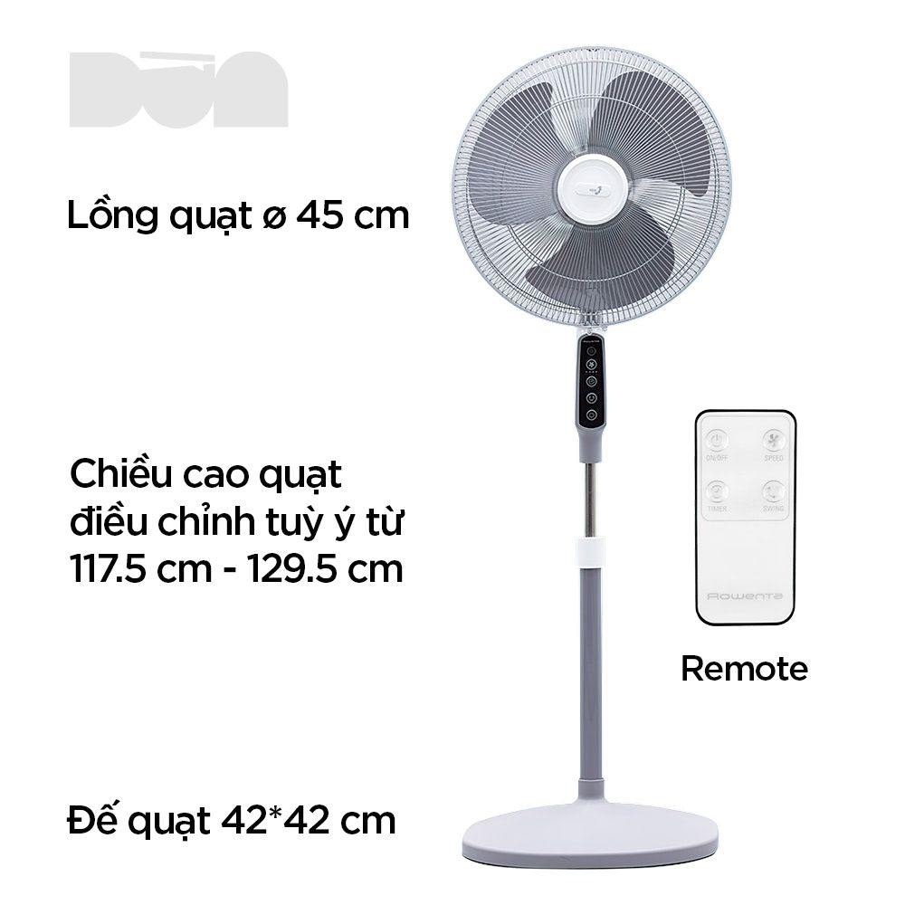 [Asia] - Quạt đứng cao cấp Asia D16028-XVO (Màu xám - Có remote)