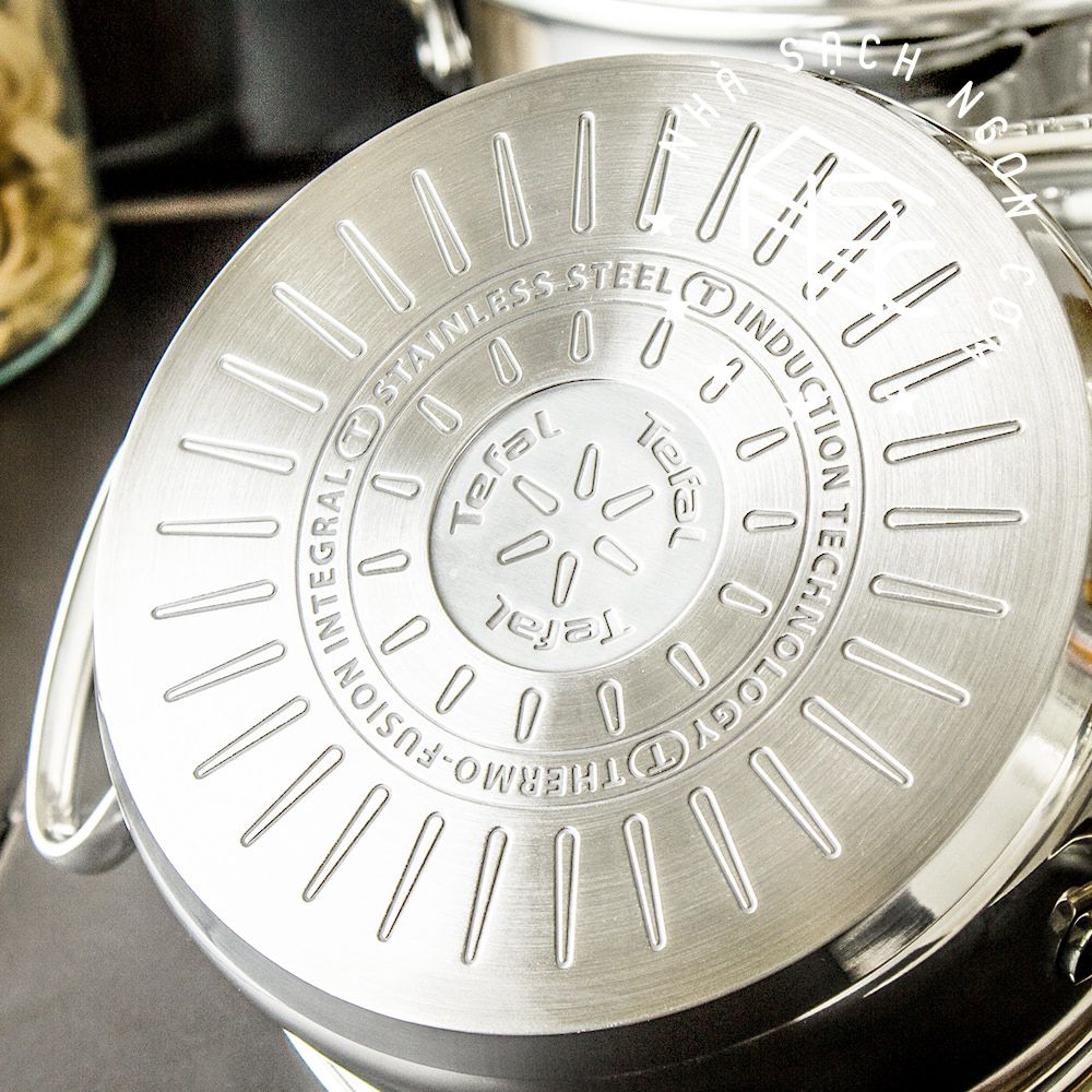 Bộ 3 nồi inox Tefal Duetto Plus (Quánh 16cm - 1.4L, Nồi 20cm - 2.8L, Nồi 24cm - 4.9L)