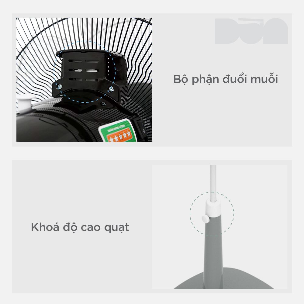 [Asia] - Quạt đứng 3 cánh 40cm 45w Chống muỗi D16025-XV0