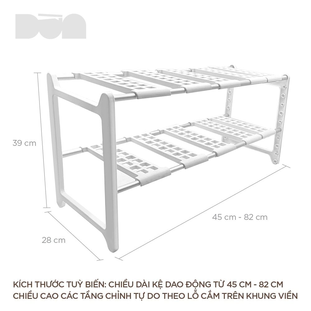 [Nhựa Tashuan] Kệ nhà bếp, kệ chia ngăn tủ bếp, kệ để bồn rửa chén, kệ đa năng (Đài Loan) TS-3324
