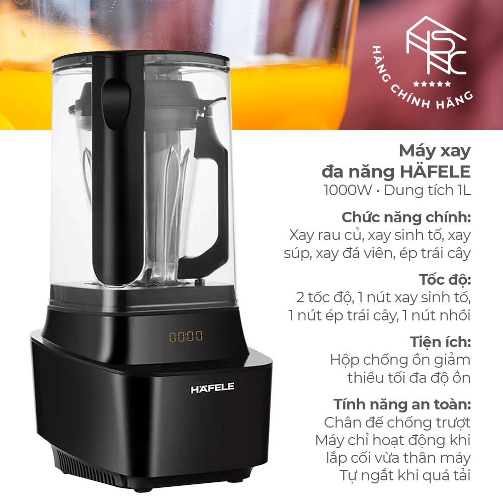 Máy xay sinh tố đa năng chân không Hafele BR230-19E00