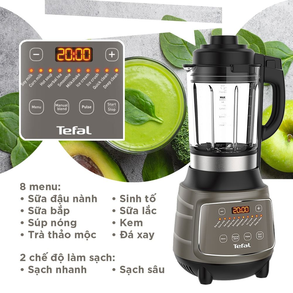 [Tefal] Máy xay hạt, xay sinh tố nóng lạnh TEFAL TFBL967B66