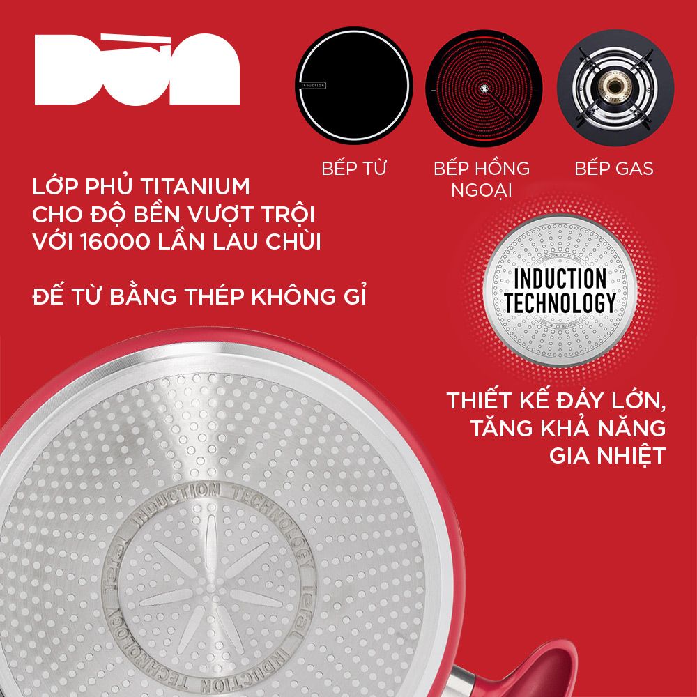 [Tefal] Nồi chống dính dùng cho bếp từ - So Chef 22cm - TFG1354595