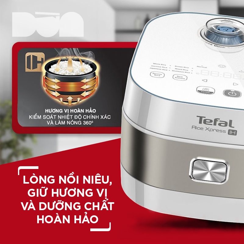 Nồi cơm cao tần Tefal RK762168 dung tích 1.5l - Thương hiệu Pháp