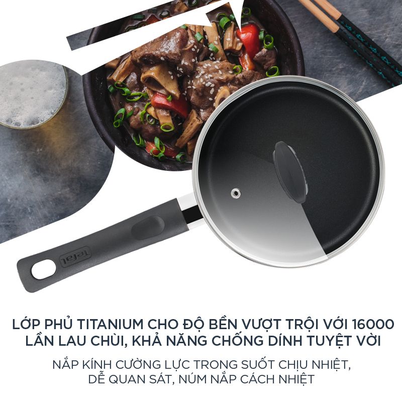 [Tefal] Quánh, nồi chống dính cán dài Day by day - TFG1432305