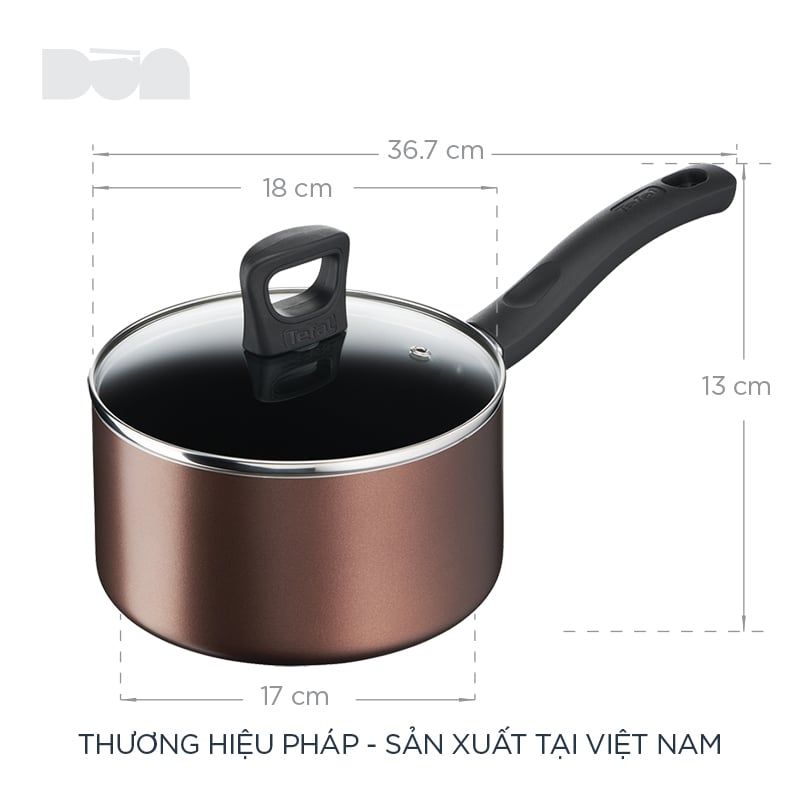 [Tefal] Quánh, nồi chống dính cán dài Day by day - TFG1432305