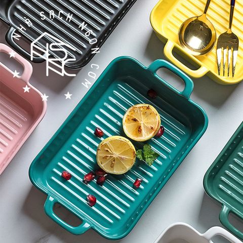 Đĩa nướng gốm có quai phong cách Bắc Âu SIYUE SY1436