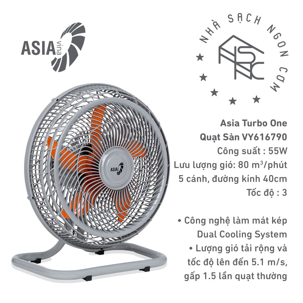 [HỎA TỐC 2H] Quạt Asia TURBO ONE Terra Cotta - Công suất 55W - Hàng chính hãng, Bảo hành 24 tháng