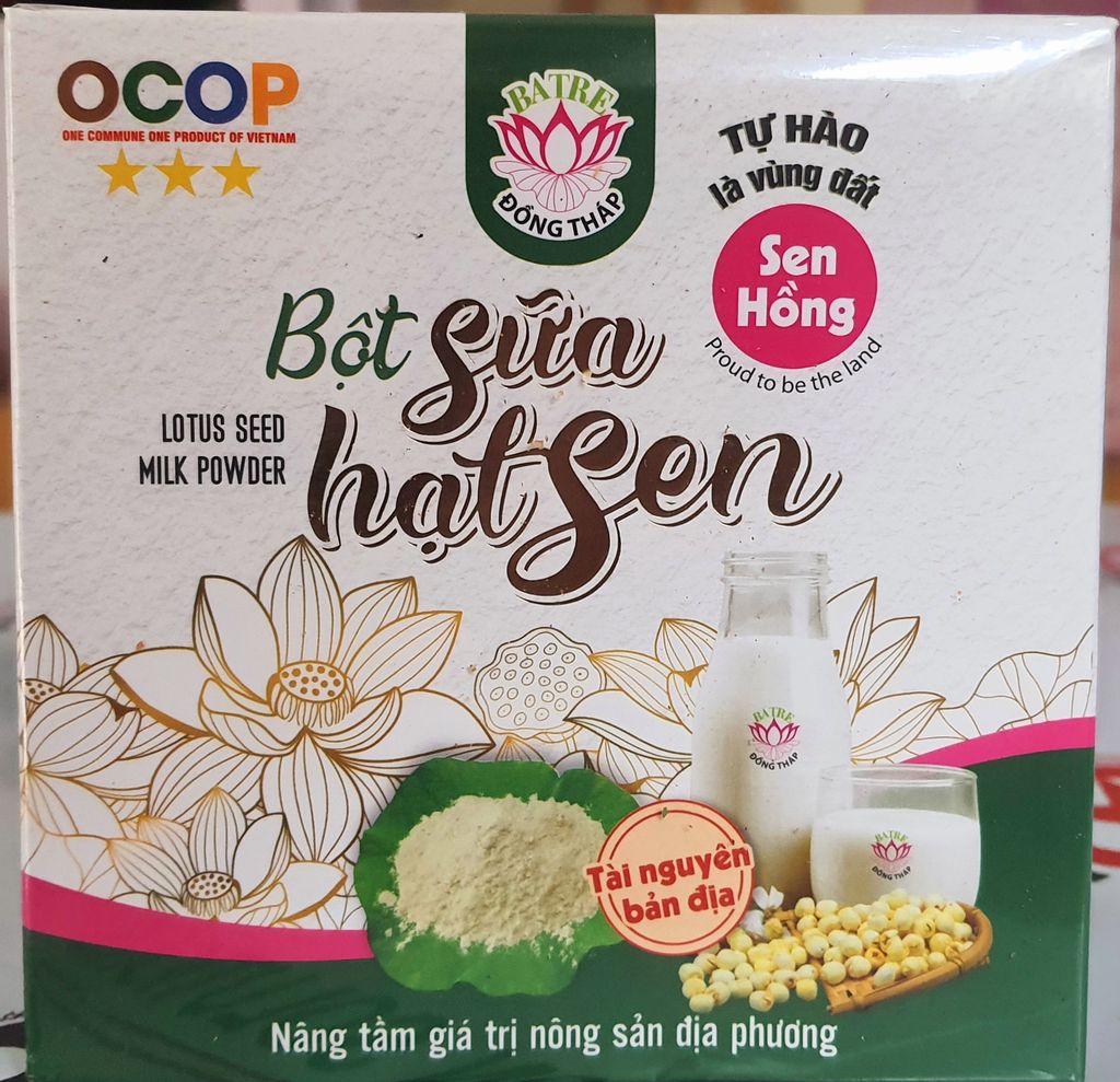 Bột Sữa Hạt Sen Cao Cấp KHÔNG ĐƯỜNG - Ba Tre