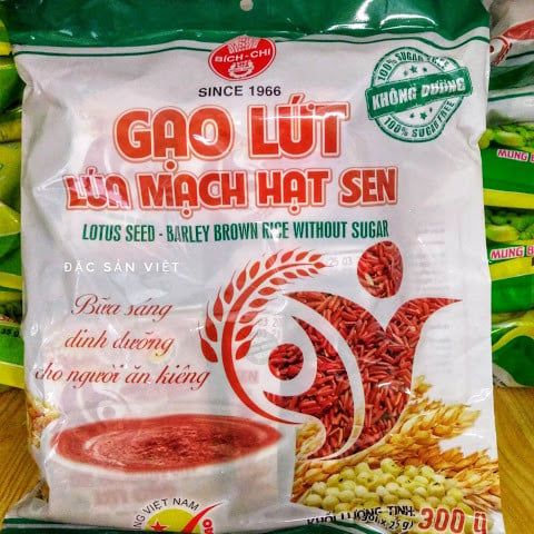 BỘT GẠO LỨT LÚA MẠCH HẠT SEN KHÔNG ĐƯỜNG