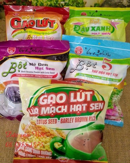 BỘT GẠO LỨT HẠT SEN - COMBO 5 VỊ