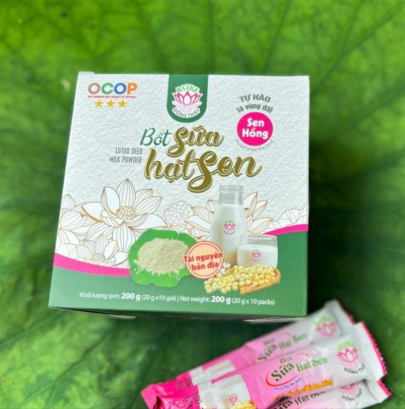 Bột Sữa Hạt Sen Cao Cấp KHÔNG ĐƯỜNG - Ba Tre