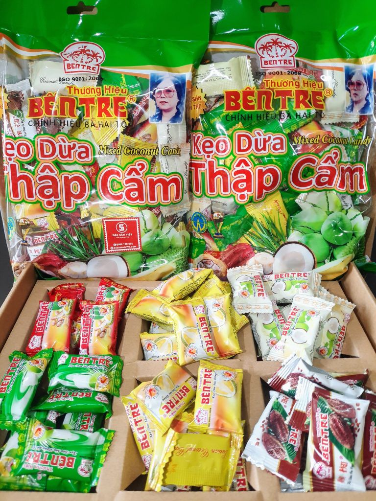 KẸO DỪA BẾN TRE DẺO THẬP CẨM 500g