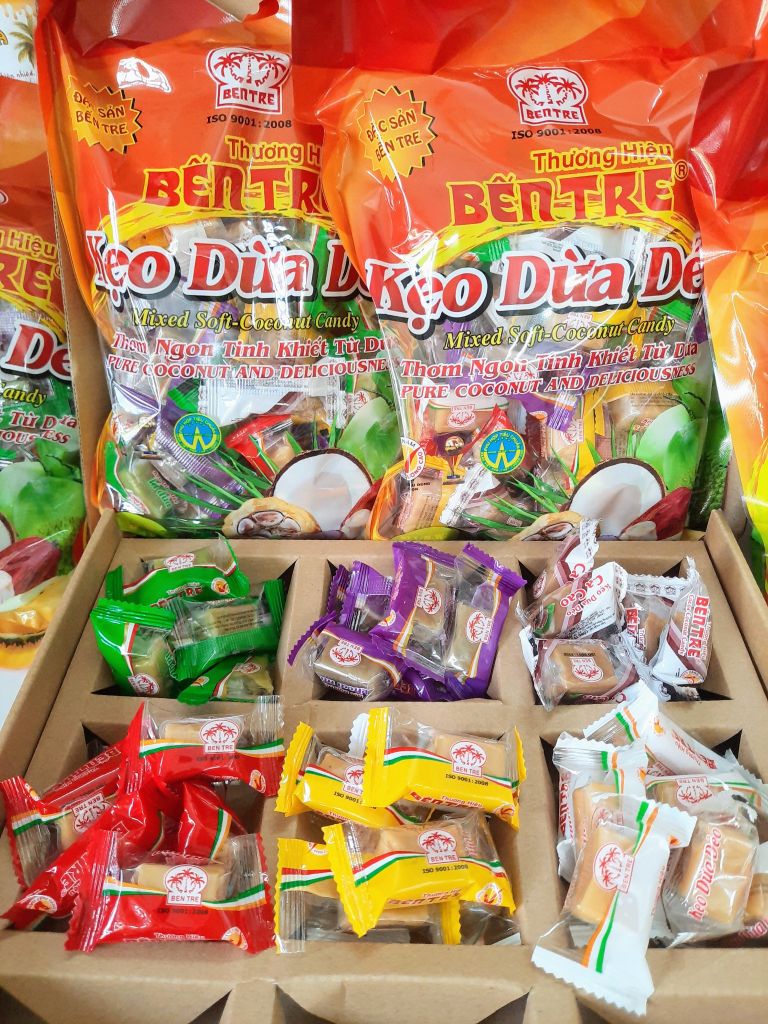 KẸO DỪA BẾN TRE DẺO THẬP CẨM 500g