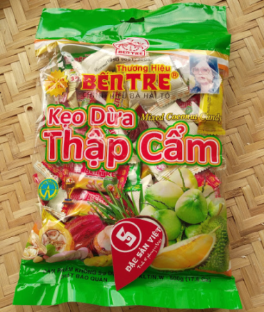 KẸO DỪA BẾN TRE DẺO THẬP CẨM 500g