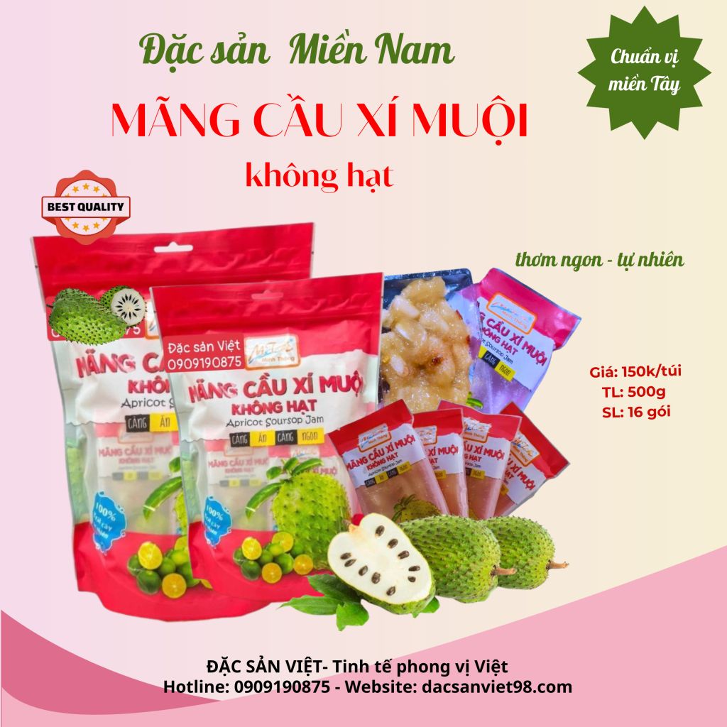 MÃNG CẦU SẤY MUỐI ỚT - MÃNG CẦU XÍ MUỘI MINH THÔNG - KHÔNG HẠT 500G
