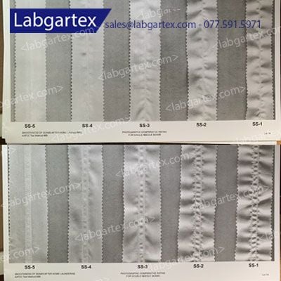  Ảnh chuẩn AATCC đánh giá độ mịn đường may đơn và đôi 