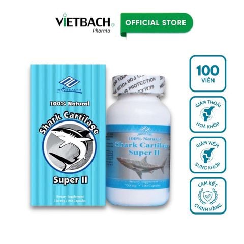  Viên uống Shark Cartilage hỗ trợ xương khớp (Hộp 100 viên) 