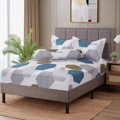 Bộ Drap Gối Microfiber Hexagon 011