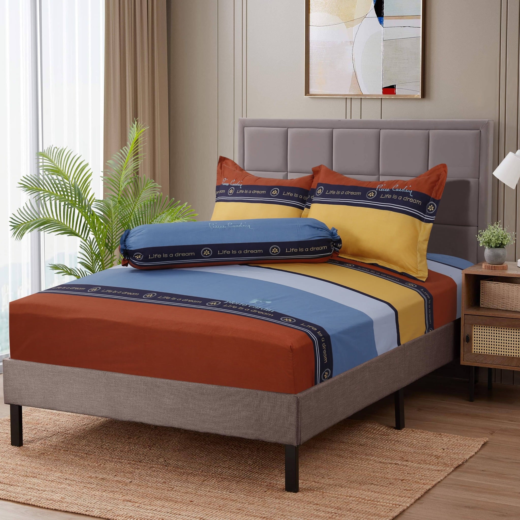 Bộ Drap Gối Microfiber Life 013