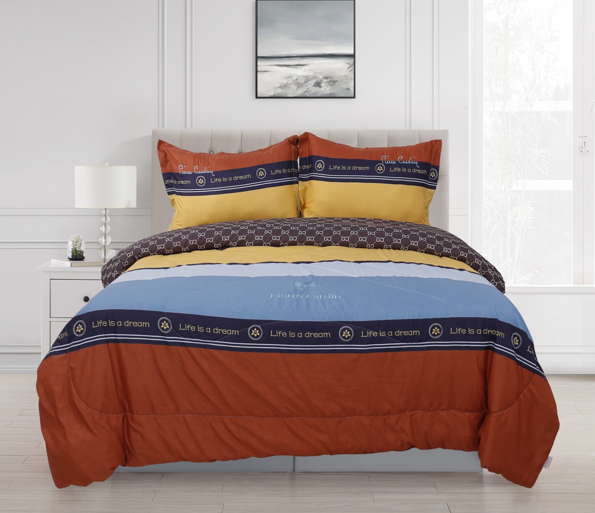 Bộ Drap Gối Microfiber Life 013