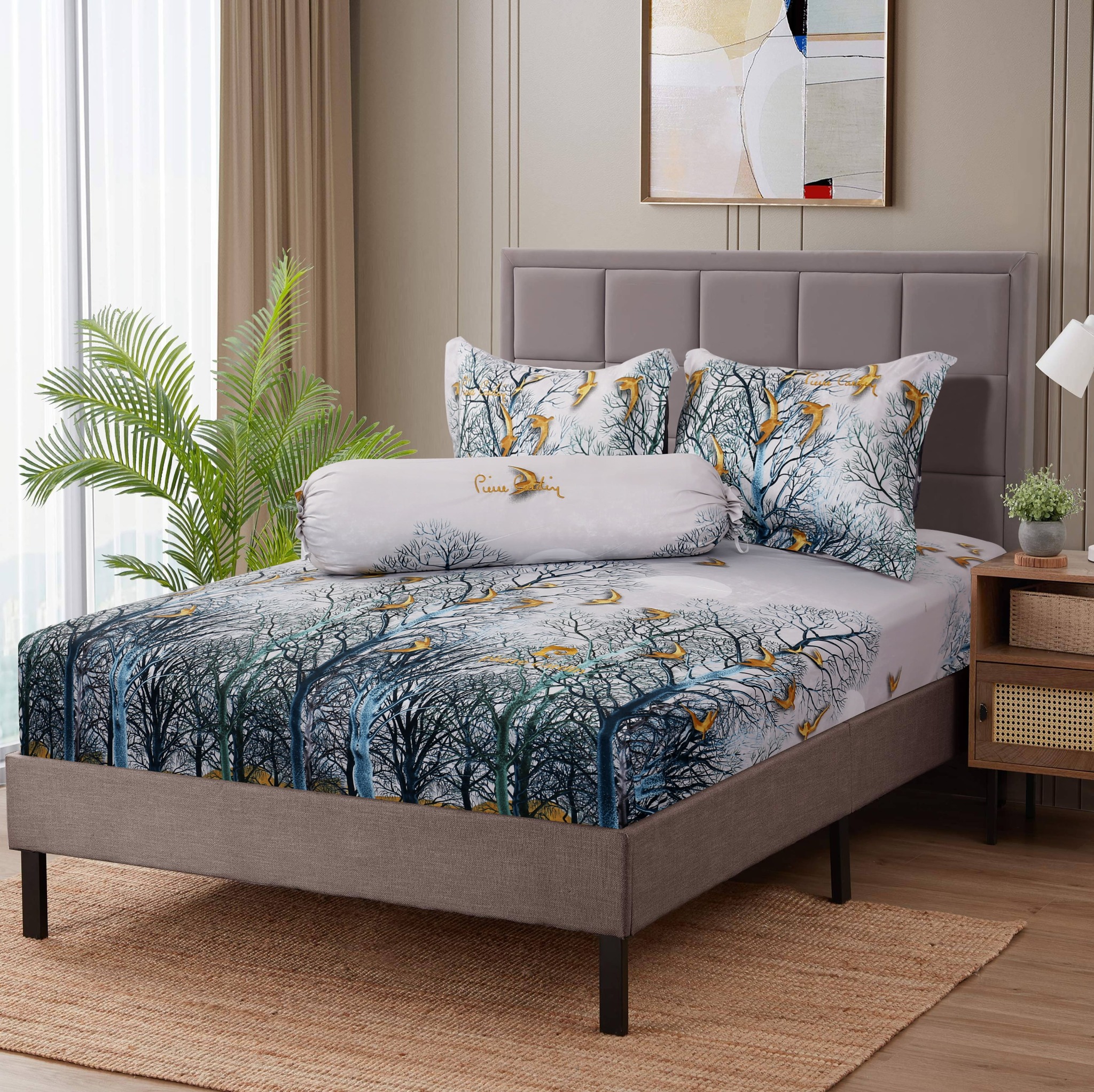 Bộ Drap Gối Microfiber Forest 014